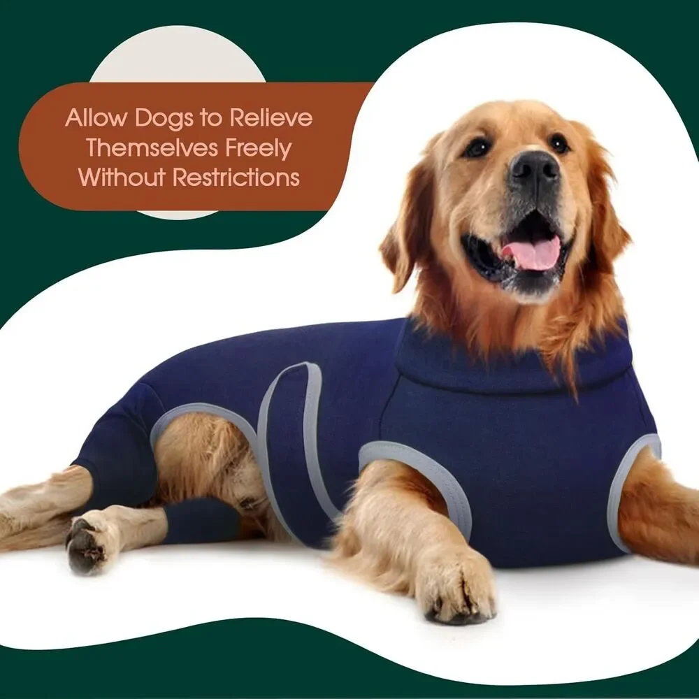Kuoser Dog Surgery Recovery Suit, Dog Surgical Suit for Back Legs, Blue 3XL, NEW